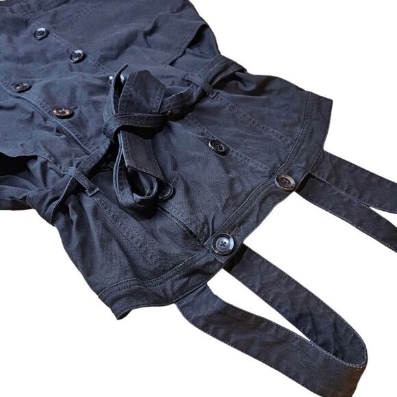 Marissa Webb Black Marine Trench Denim Mini Dress - Picture 9 of 15